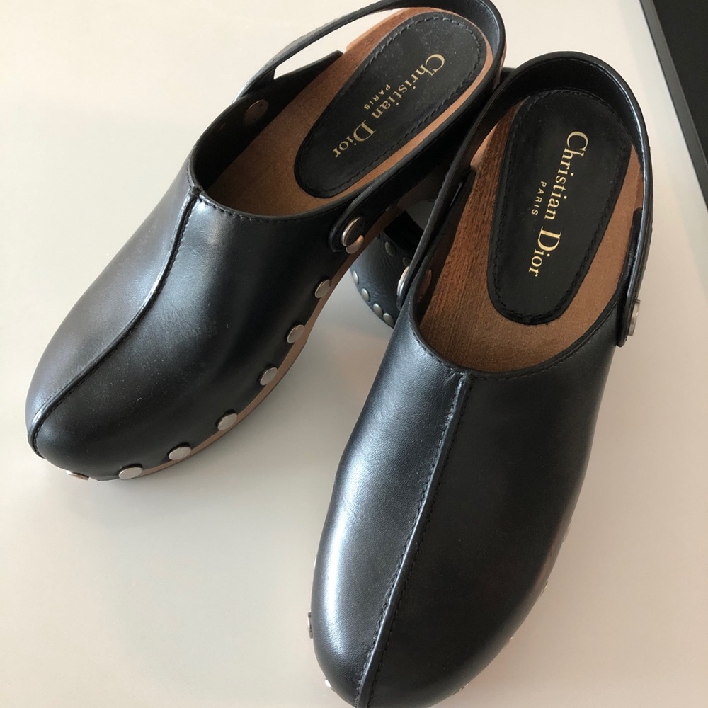 Christian Dior studded clogs